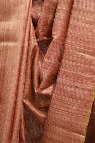 Peach Tussar Silk Saree-SRPTSS793