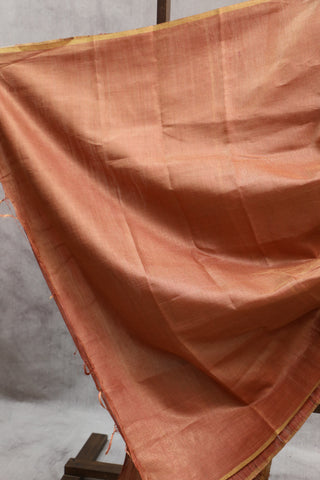 Peach Tussar Silk Saree-SRPTSS793