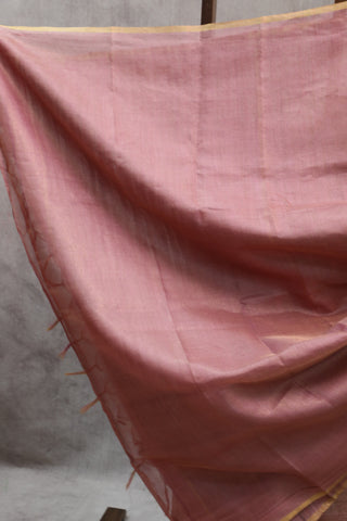 Pink Tussar Silk Saree-SRPTSS801