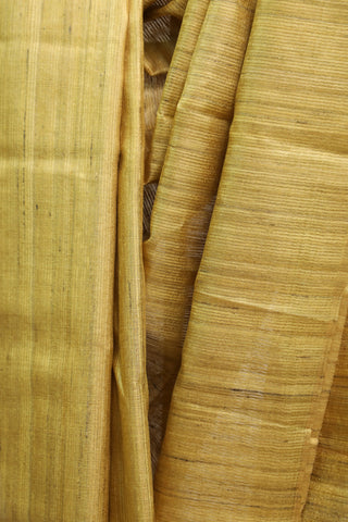 Yellow Tussar Silk Saree-SRYTSS794