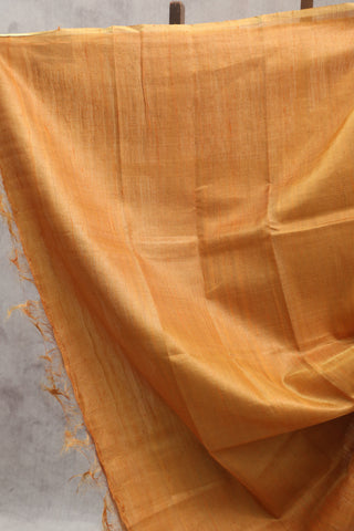 Gold-Yellow Tussar Silk Saree-SRGYTSS805