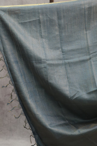 Blue Tussar Silk Saree-SRBTSS809