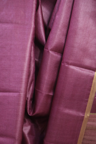 Dark Pink Tussar Silk Saree-SRDPTSS812