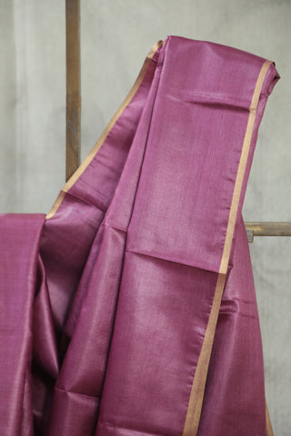 Dark Pink Tussar Silk Saree-SRDPTSS812