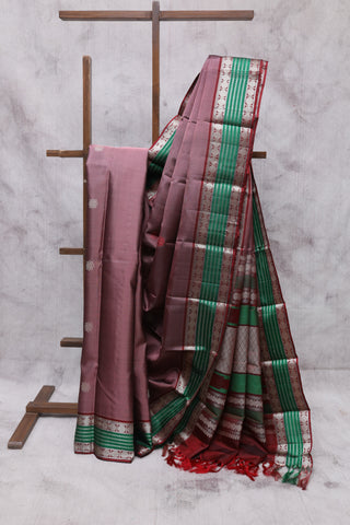 Mauve Kanjeevaram Silk Saree-SRMKSS406