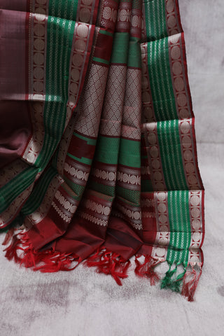 Mauve Kanjeevaram Silk Saree-SRMKSS406