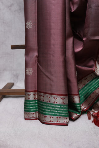 Mauve Kanjeevaram Silk Saree-SRMKSS406