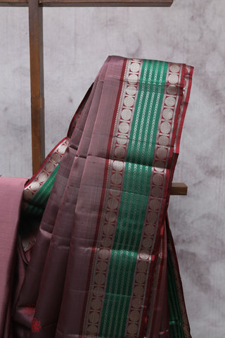 Mauve Kanjeevaram Silk Saree-SRMKSS406