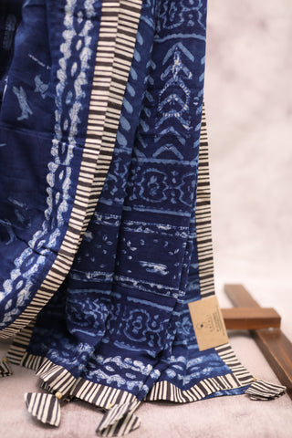 Blue HBP Cotton Saree - SRBCS180