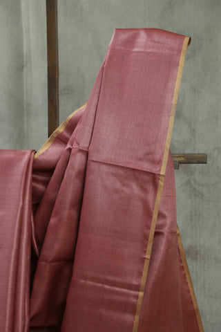 Pink Tussar Silk Saree-SRPTSS818