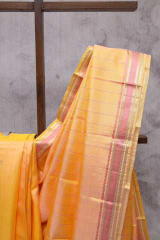 Yellow Kanjeevaram Silk Saree-SRYKSS335