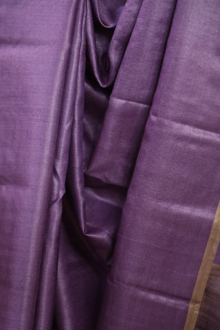 Purple Tussar Silk Saree-SRPTSS842