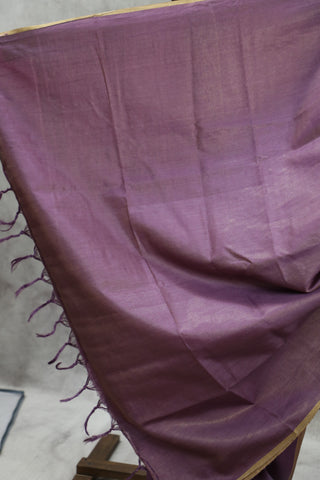 Purple Tussar Silk Saree-SRPTSS842