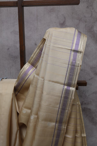 Beige Kanjeevaram Silk Saree-SRBKSS336