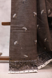 Brown HBP Cotton Saree - SRBCS177