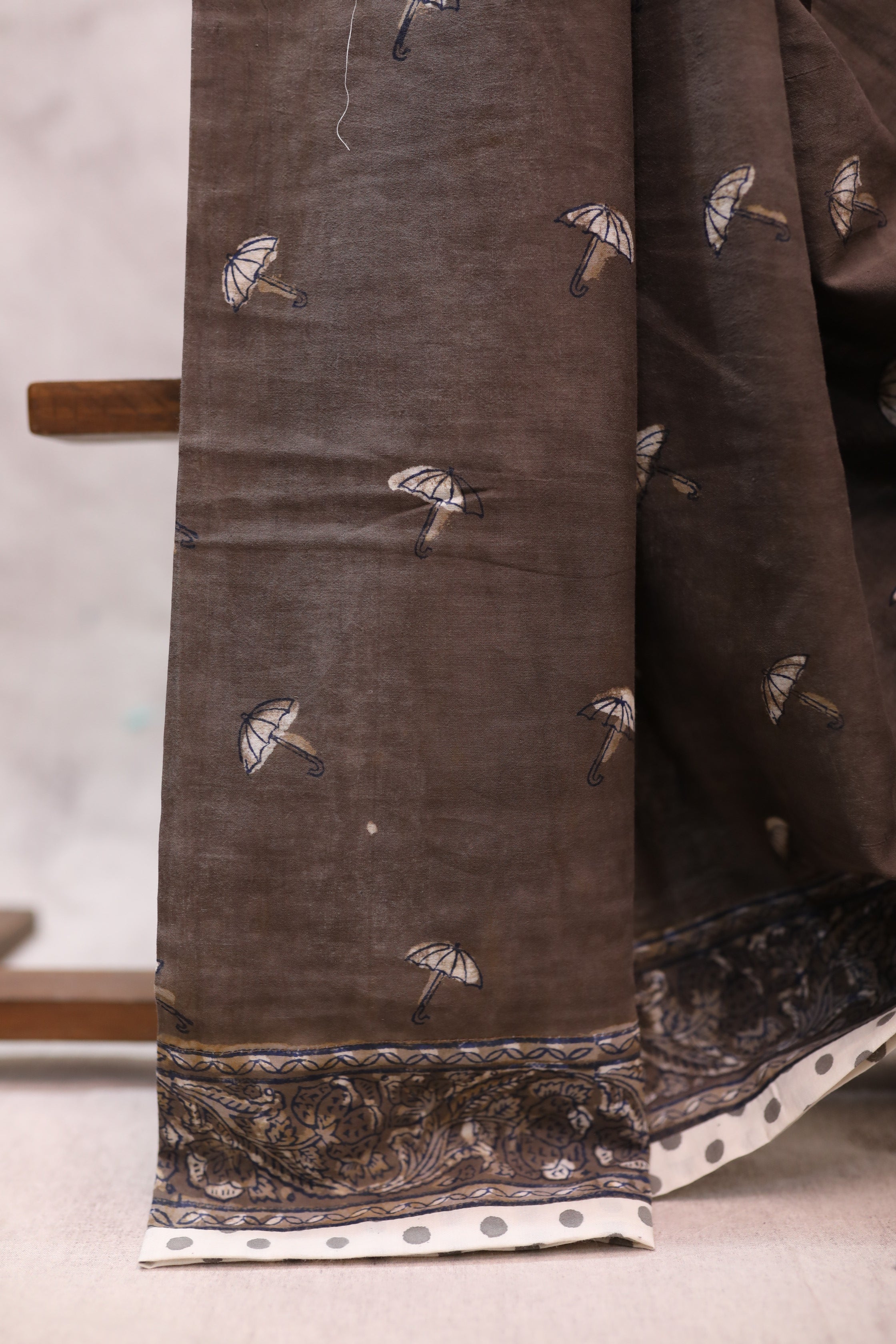 Brown HBP Cotton Saree - SRBCS177