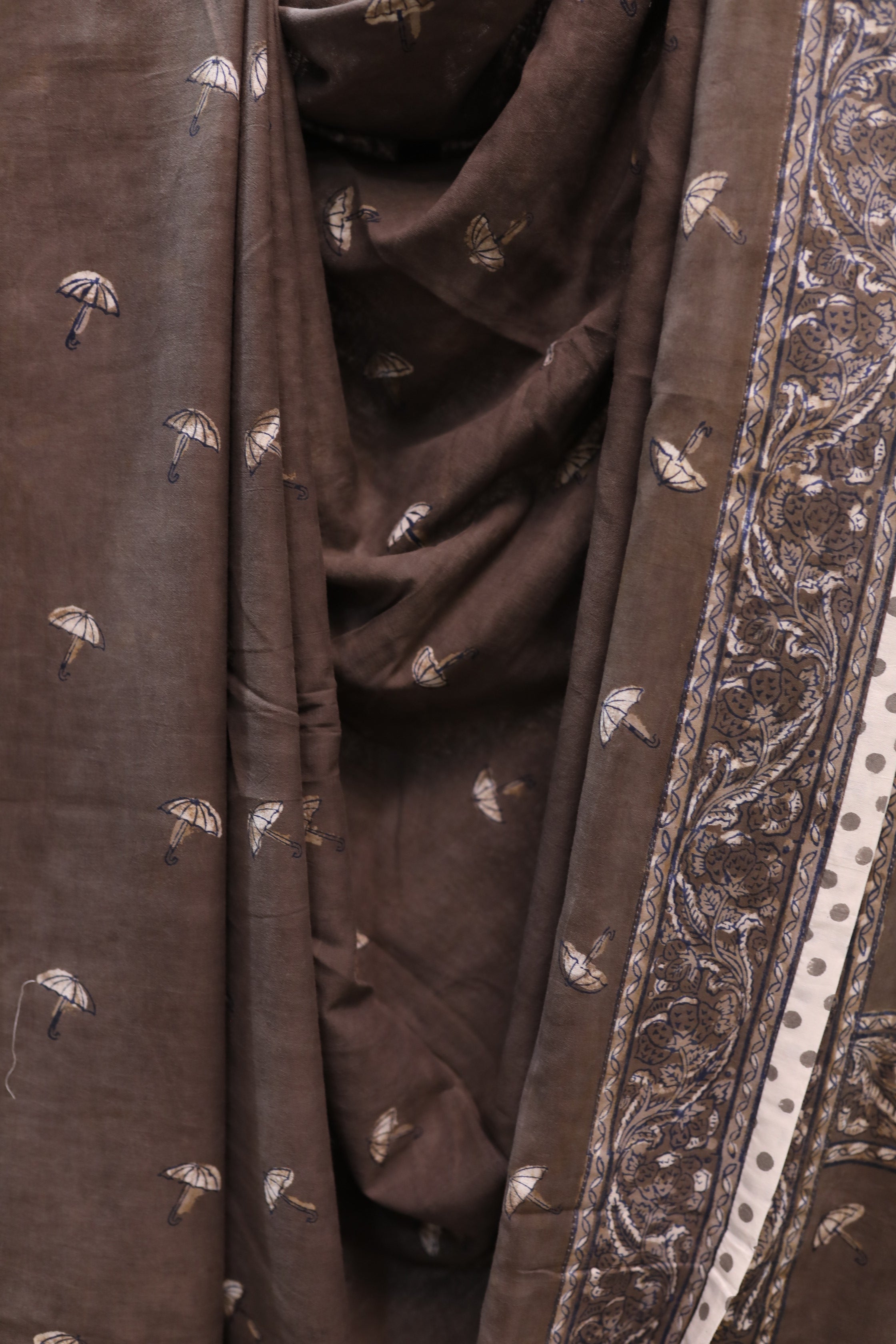 Brown HBP Cotton Saree - SRBCS177