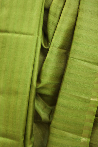 Green Tussar Silk Saree-SRGTSS823