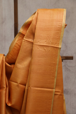 Orange Tussar Silk Saree-SROTSS824