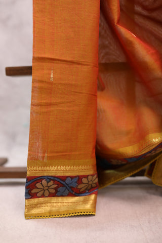 Brick Orange Kanchi Cotton Kalamkaree Saree  - SRBOKCKS239