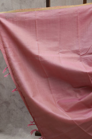 Pink Tussar Silk Saree-SRPTSS834