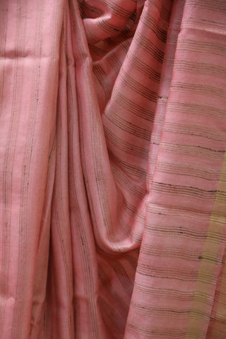 Light Pink Tussar Silk Saree-SRLPTSS832