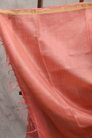 Light Pink Tussar Silk Saree-SRLPTSS832