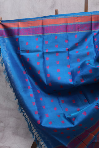 Blue Kanjeevaram Silk Saree-SRBKSS432