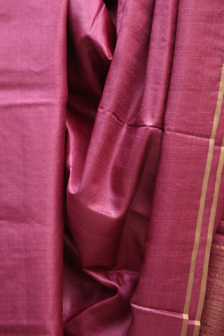 Rani Pink Tussar Silk Saree-SRRPTSS835