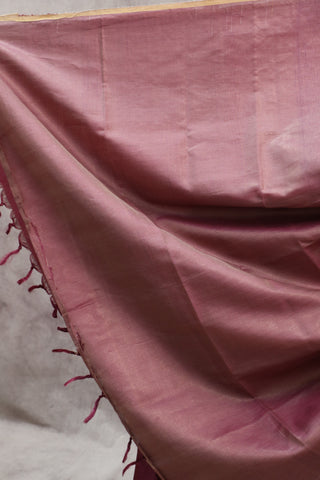 Rani Pink Tussar Silk Saree-SRRPTSS835