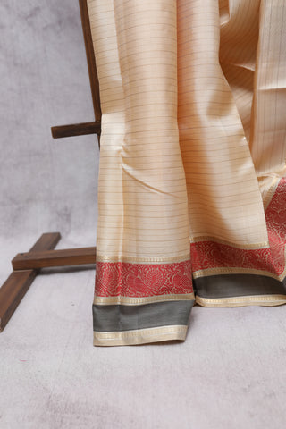 Cream Kanjeevaram Silk Saree-SRCKSS431