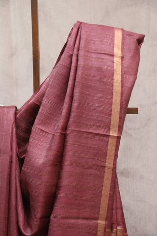 Blush Pink Tussar Silk Saree-SRBPTSS841