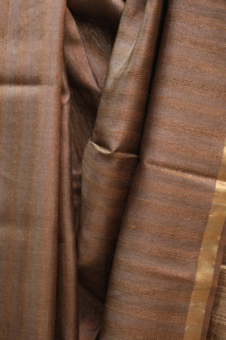 Light Brown Tussar Silk Saree-SRLBTSS846