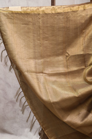 Light Brown Tussar Silk Saree-SRLBTSS846