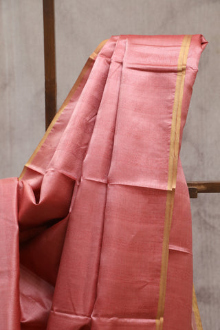 Baby Pink Tussar Silk Saree-SRBPTSS836