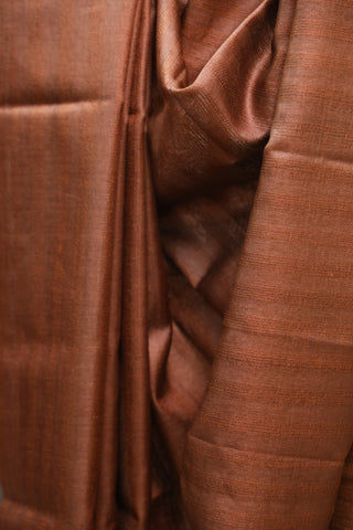 Brown Tussar Silk Saree-SRBTSS847