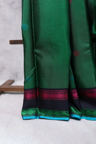 Green Kanjeevaram Silk Saree-SRGKSS365