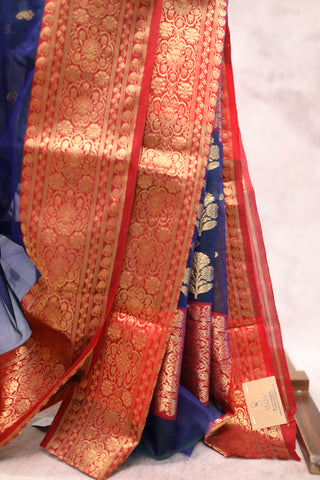 Violet Chanderi Tissue Silk Saree-SRVCTSS36