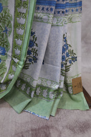 Green HBP Cotton Saree-SRGCS1171