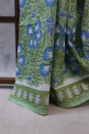 Green HBP Cotton Saree-SRGCS1171