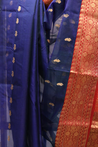 Violet Chanderi Tissue Silk Saree-SRVCTSS36