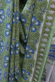 Green HBP Cotton Saree-SRGCS1171