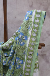 Green HBP Cotton Saree-SRGCS1171