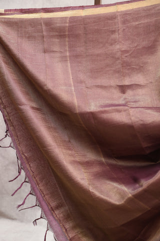 Dark Purple Tussar Silk Saree-SRDPTSS848