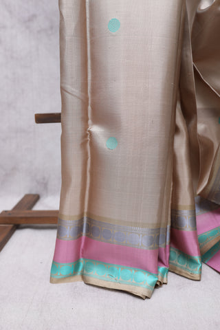 Beige Kanjeevaram Silk Saree-SRBKSS423