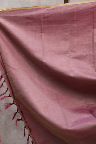 Dark Pink Tussar Silk Saree-SRDPTSS837