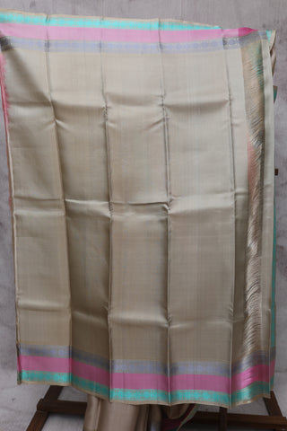 Beige Kanjeevaram Silk Saree-SRBKSS423