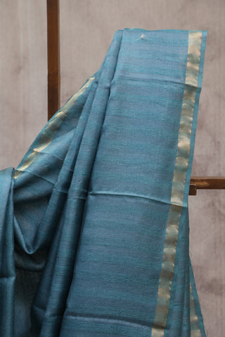 Light Blue Tussar Silk Saree-SRLBTSS829