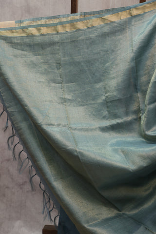 Light Blue Tussar Silk Saree-SRLBTSS829