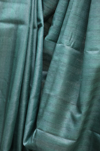 Teal Blue Tussar Silk Saree-SRTBTSS830